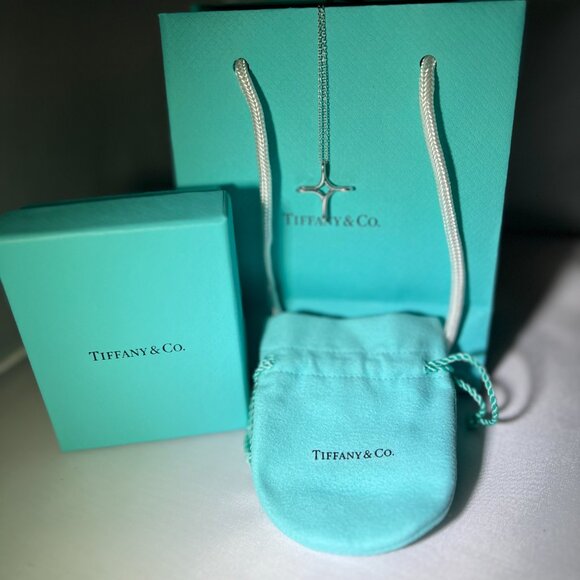 Authentic Tiffany Infinity Cross Silver Necklace - Picture 4 of 6